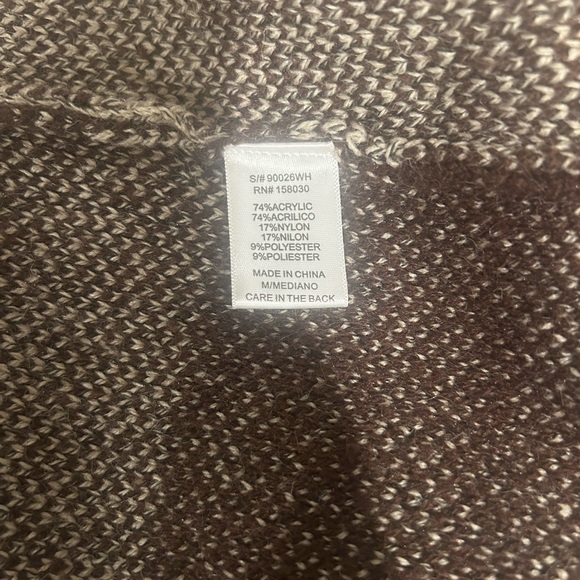 Love Tree Dark Brown Gingham Plaid Ling Cardigan Vest With Pockets - Picture 6 of 6